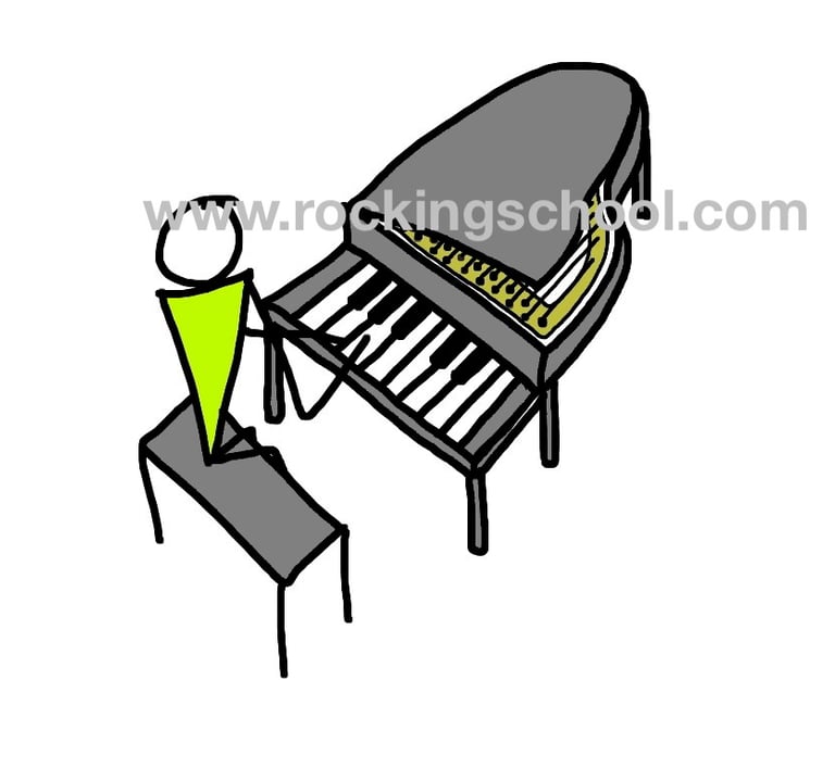 clipart piano cartoon drawing clip art