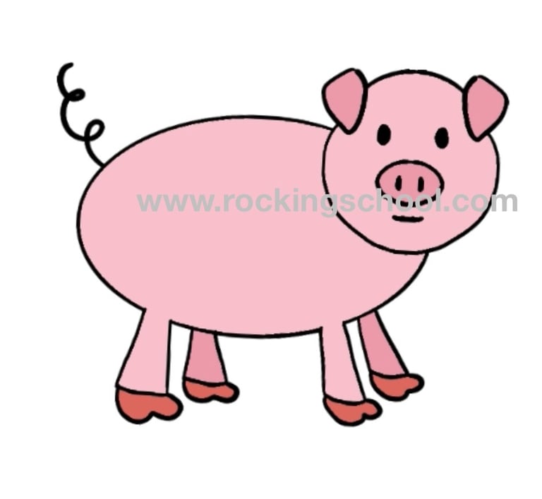 clipart pig cartoon drawing clip art