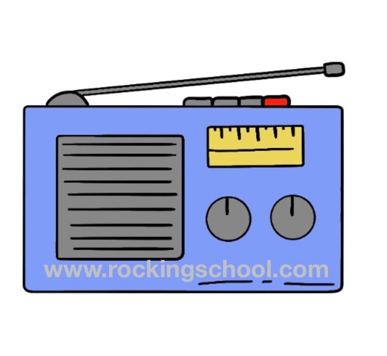 clipart radio cartoon drawing clip art