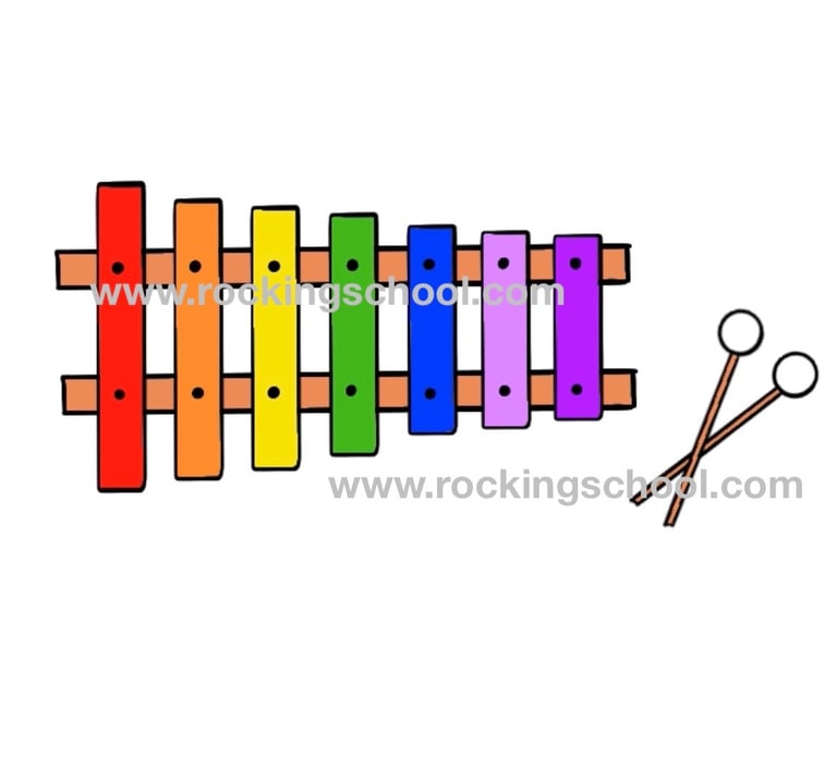clipart xylophone cartoon drawing clip art
