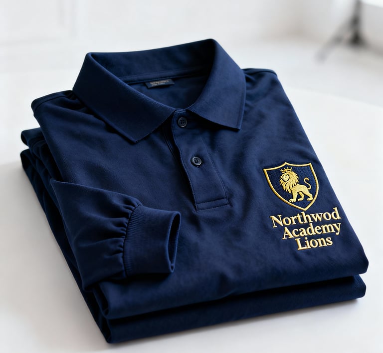 a polo shirt with a logo on it