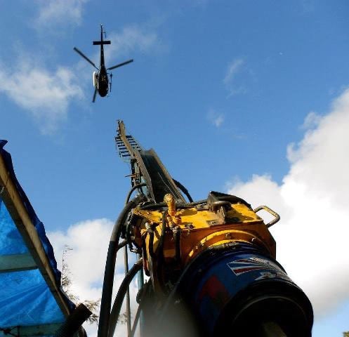 drill with helicopter