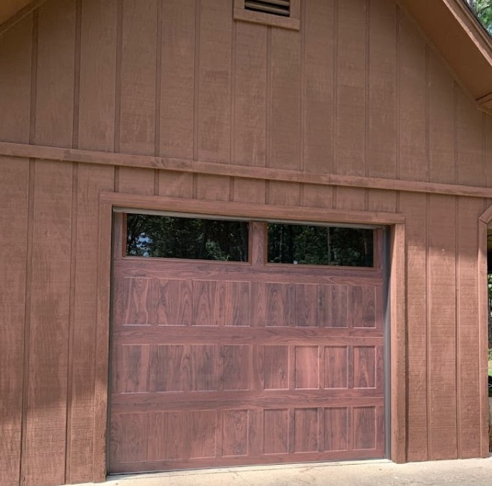 9x7 walnut garage door installed longview tx 