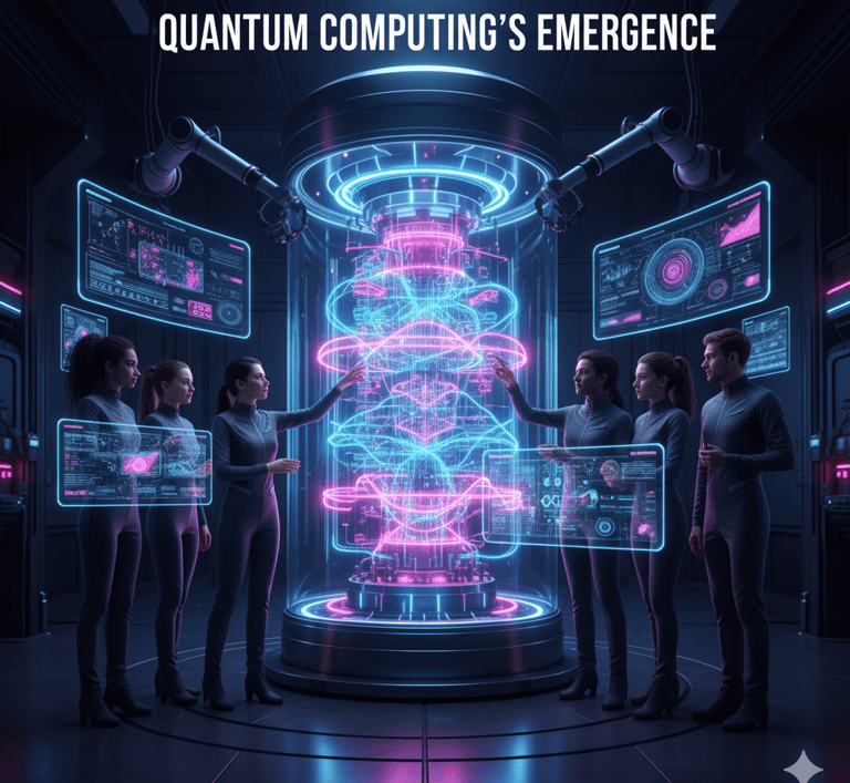 people interacting with quantam computer