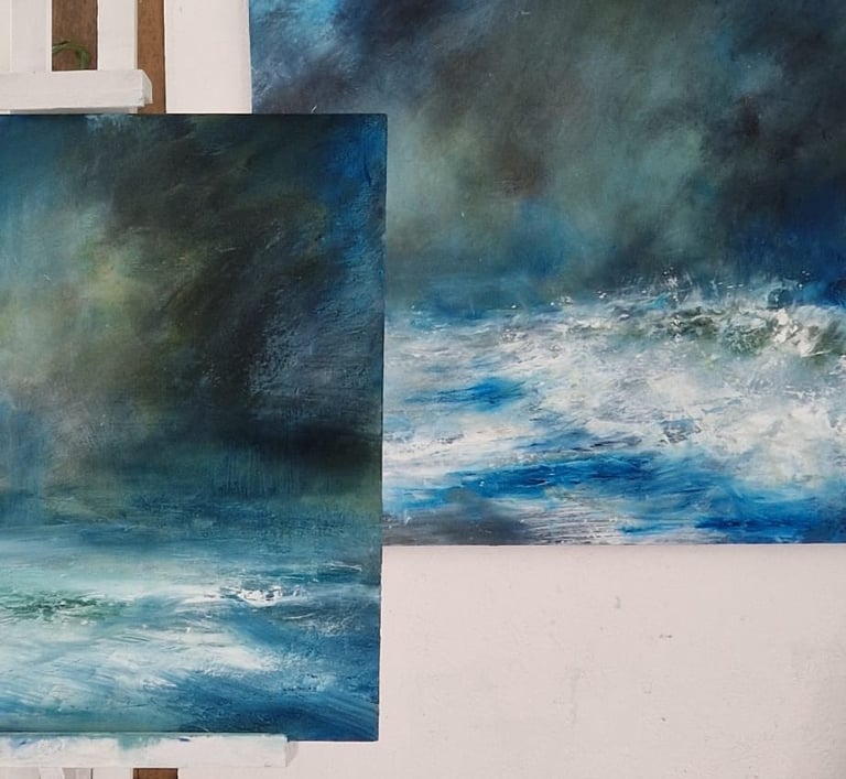 Seascapes on the easel