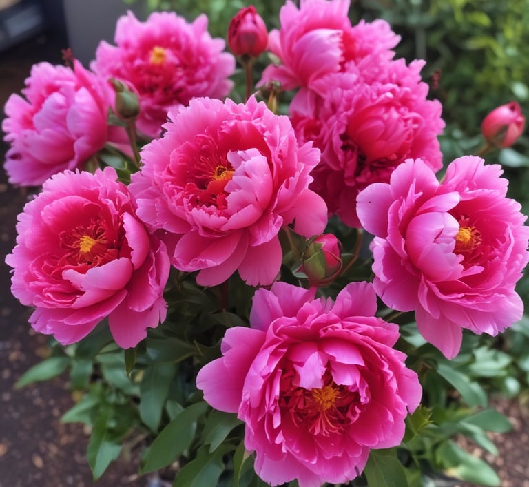 pivoine rose
