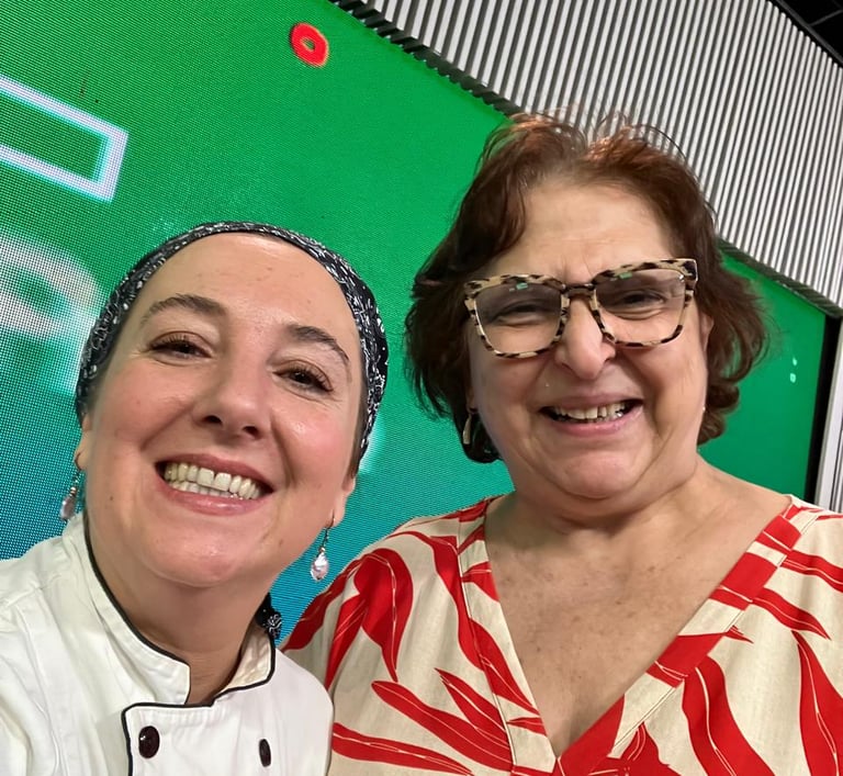 Lu Mastrorosa e Ângela Karam no Papo em Dia. Foto: Rafael Carvalho Lima