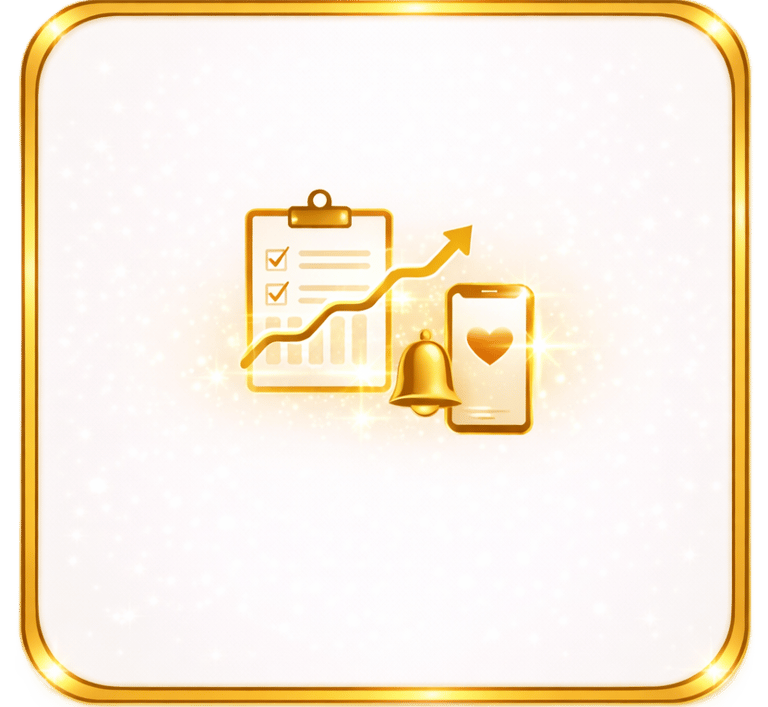 Icône accompagnement et suivi discret après la rencontre