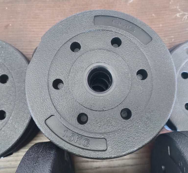 Disco de peso de 1,5kg do kit de halteres ajustáveis JUPPLIES em plástico preto