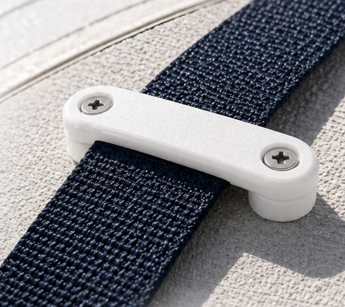 Pontet de sangle nautique en impression 3D pour fixation de taud et sellerie bateau