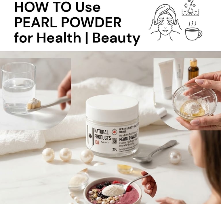 image how to use pearl powder showcasing cosmetic cream, breakfast topping, h oral care  canada