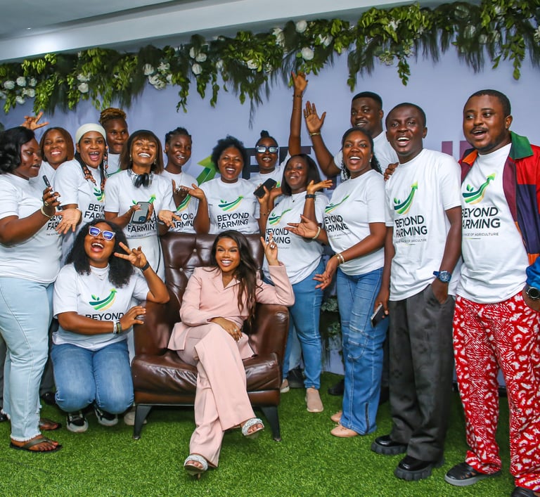 Chy Nwakanma and the Beyond Farming Team
