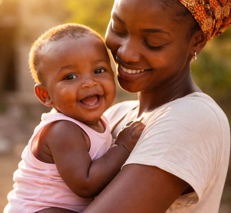 Image of mother holding her baby
