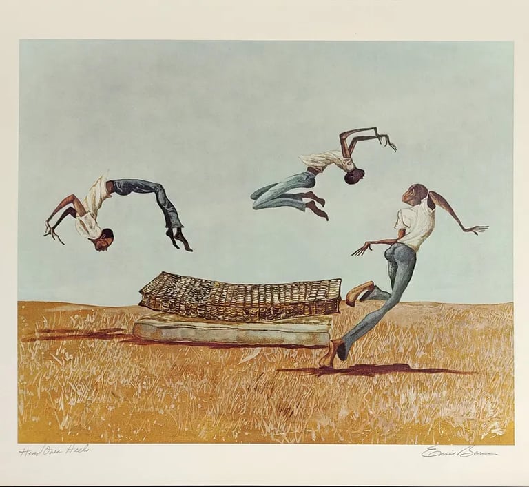 Gallery of Lovely Things: Ernie Barnes painted Head Over Heels