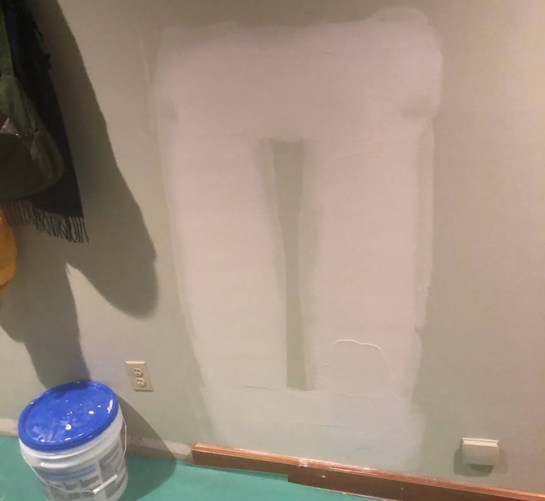 drywall hole in the wall repaired