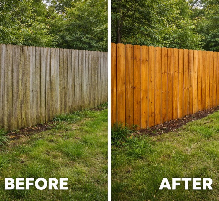 Wood fence pressure washing service New Port Richey FL