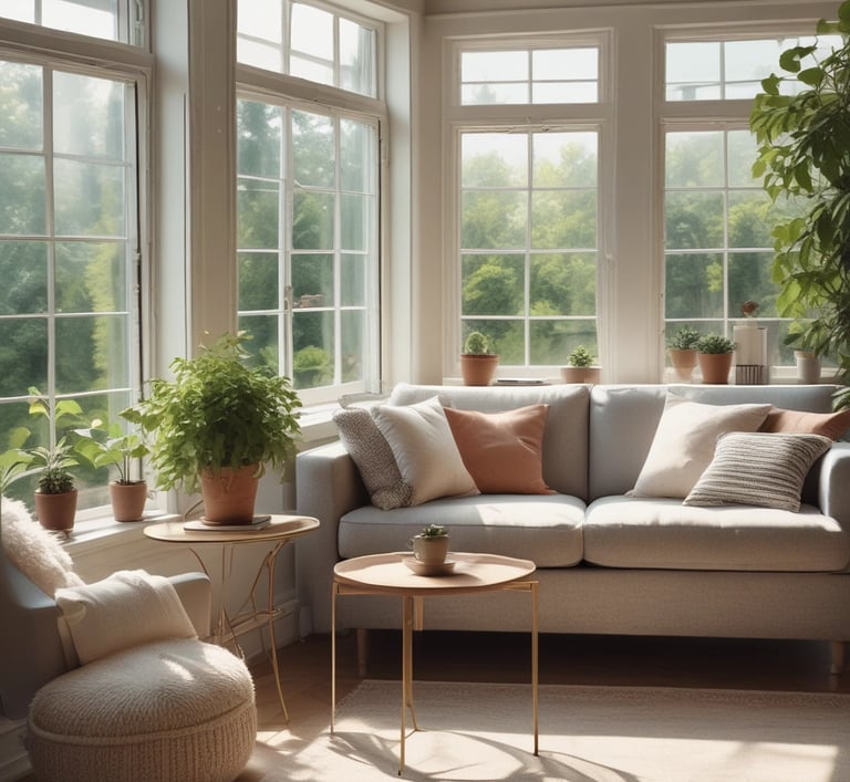 Bright living room with modern inventory