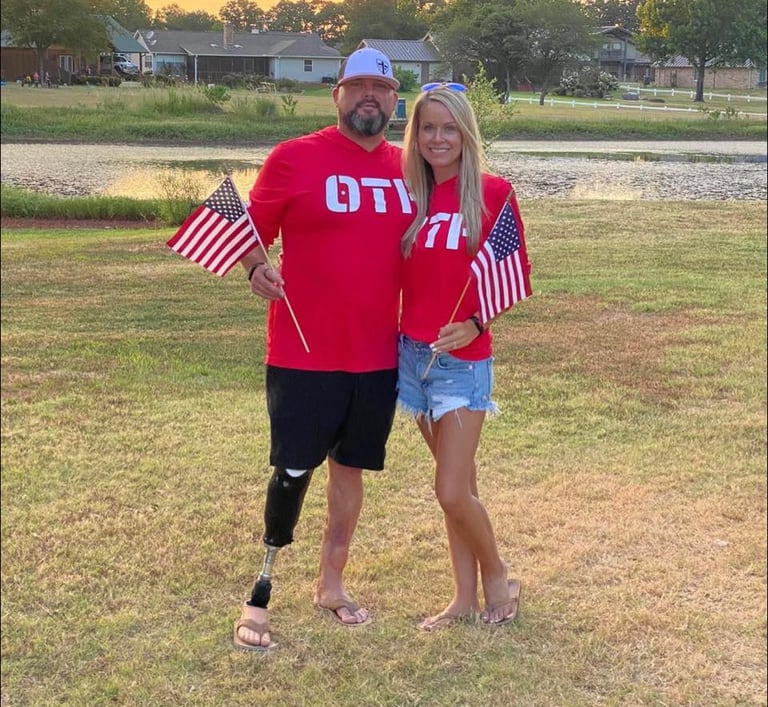 Jake Schick, and his wife Ashley at Lake Fork, TX in 2023.  