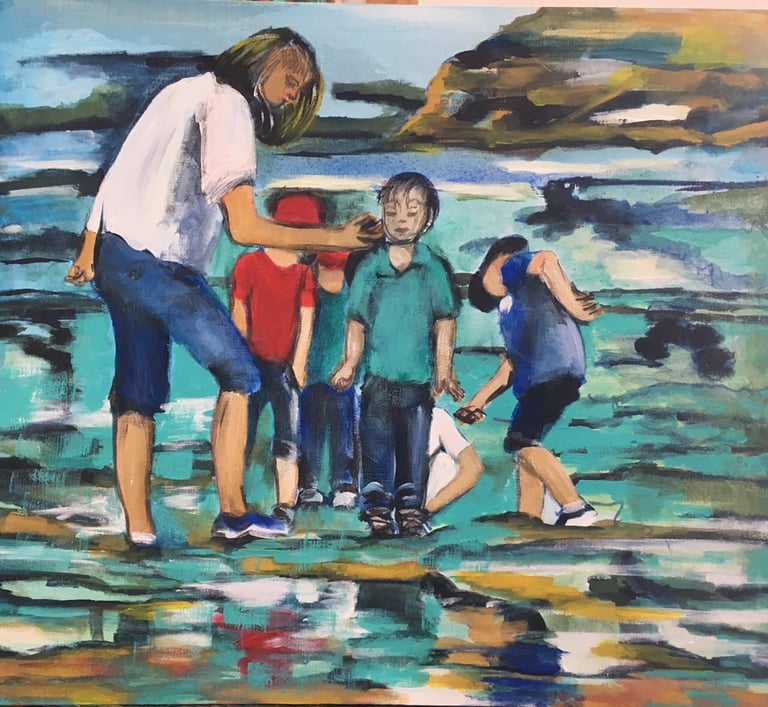 Découvertes, 2011 Acrylique sur toile ©Mireille Derbré