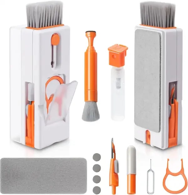 Alyvisun Kit Nettoyage Clavier, 11 en 1 Nettoyeur Claviers PC Multifonctionnel, Keyboard Cleaner Brosse à Outils,
