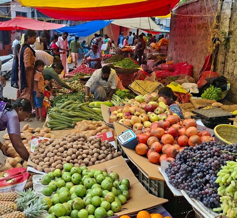 Sunday vegetable market kodaikanal