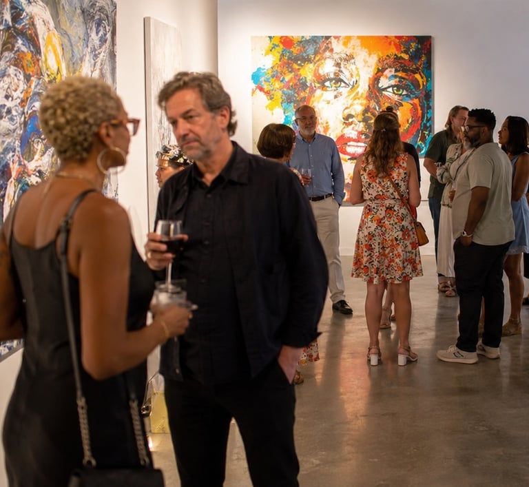 Art exhibition opening and networking event at EVO Space & Studio in Johns Creek