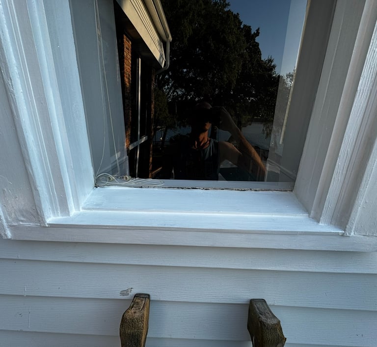 Window rot repair project. Very common site in the Emeral Coast area 