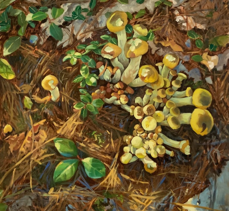 RECIRCLING - painting by Mary Morey