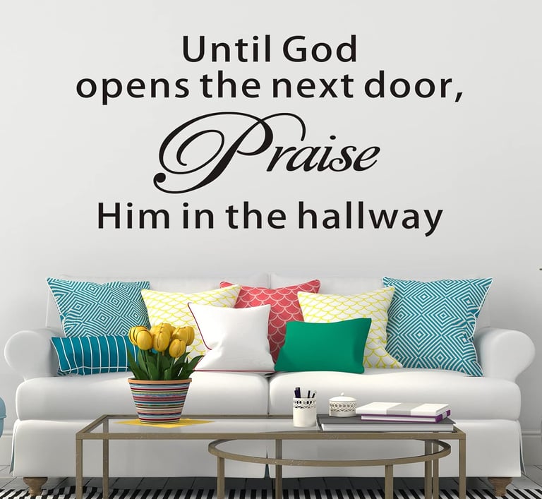Quotes Inspirational Religious Scripture Phrase Home Art Decor Vinyl Stickers