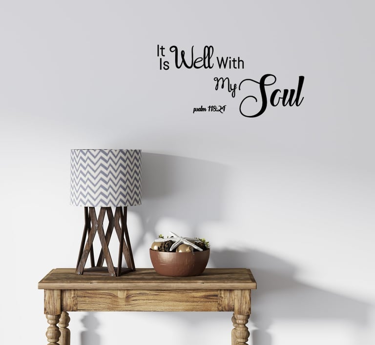 Scripture Wall Decal for Living Room Bedroom Bathroom Office