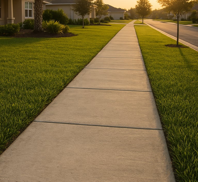 concrete sidewalk in clermont florida