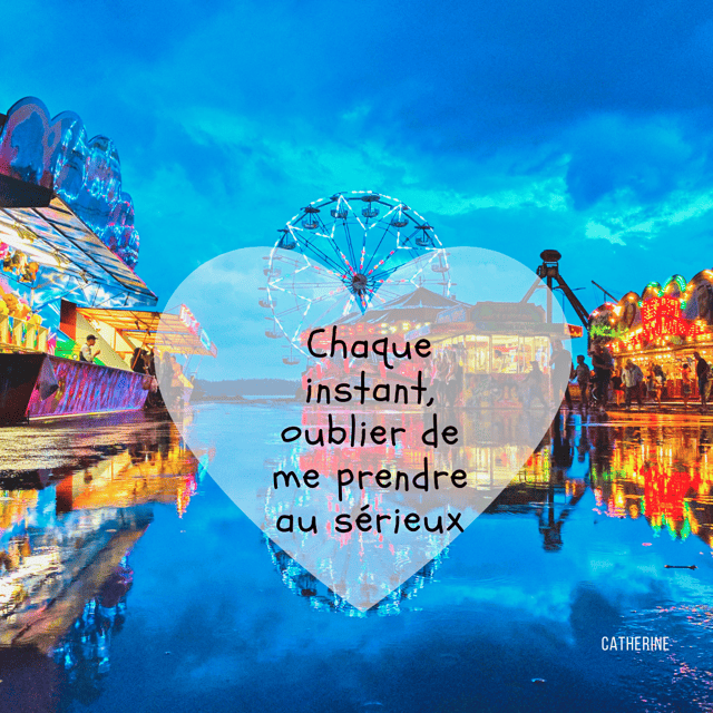 Illustration avec texte, ne pas se prendre au sérieux