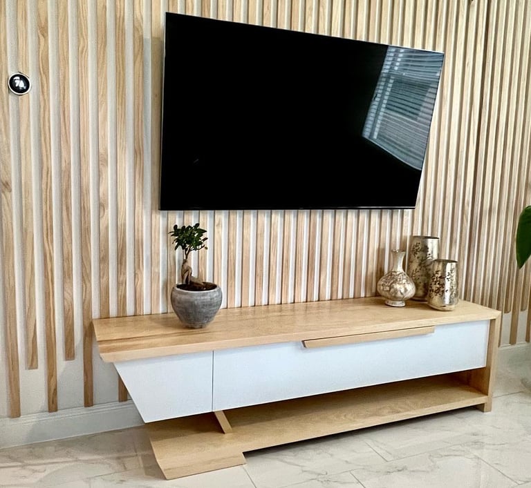 Picture of entertainment center created by White and Wood Custom Carpentry in Orlando Florida