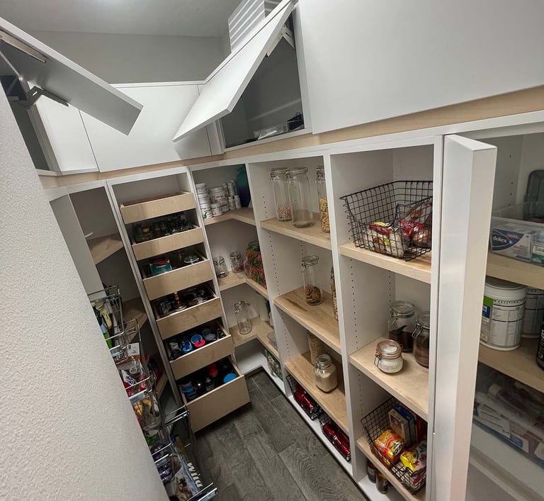 Picture of pantry created by White and Wood Custom Carpentry in Orlando Florida