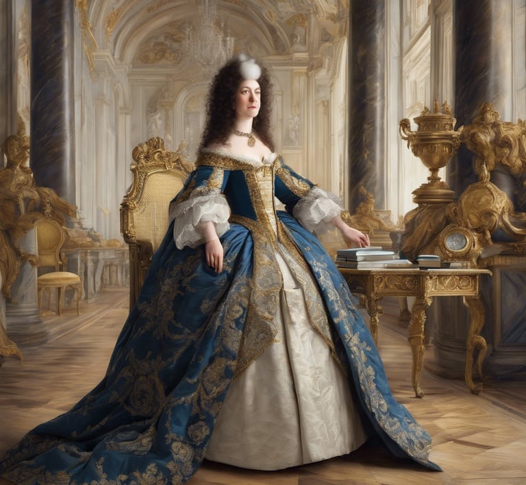 une femme de la noblesse dans la cour de Louis XIV