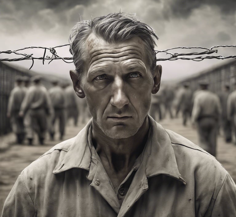 un prisonnier dans un camp de concentration nazi