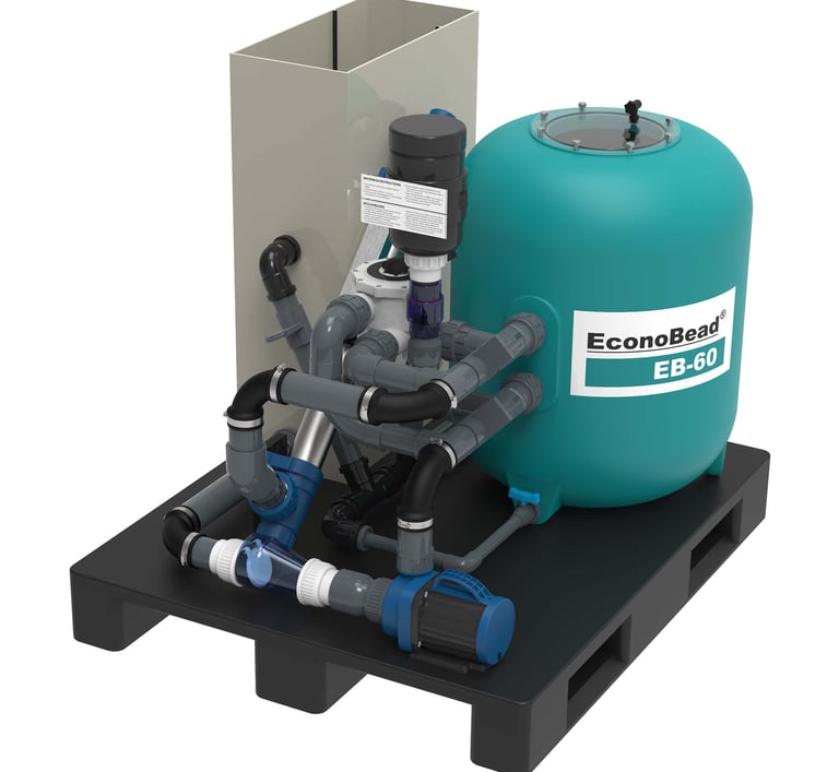 AquaForte BioBead Filter Kit with UV sterilizer & skimmer sieve—complete system for natural pools