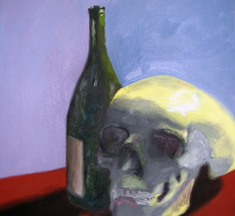 Don't Drink Too Much, 2014, oil on canvas, 18x24"