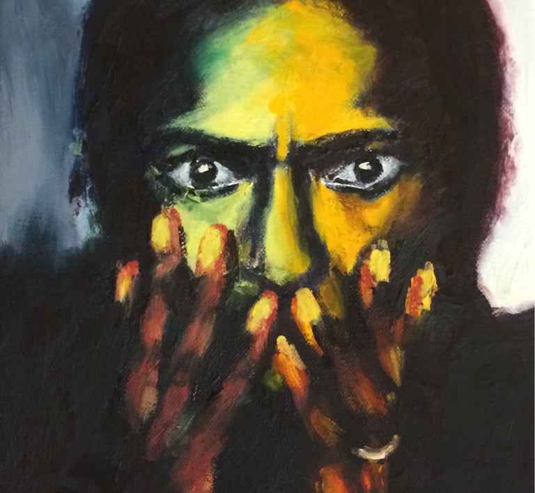 Miles, 2017, oil on canvas, 9x12"