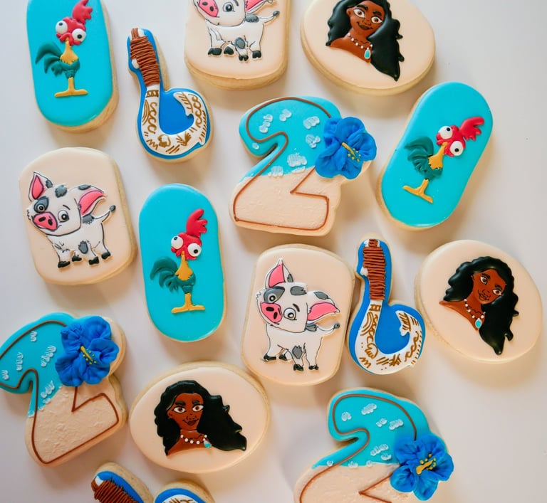 cookies decorated with characters