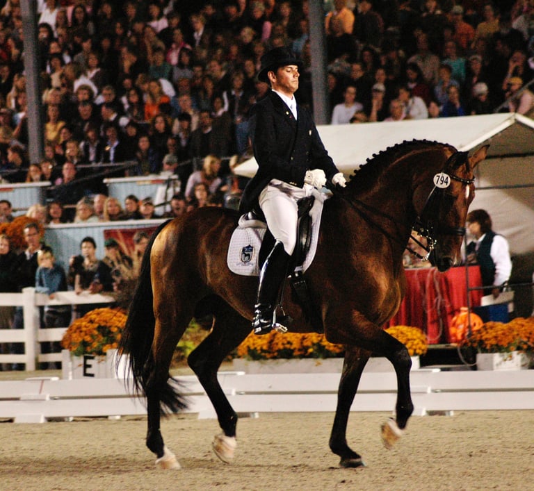 Rick Silvia with HRH Fantasma Grand Prix - Dressage at Devon