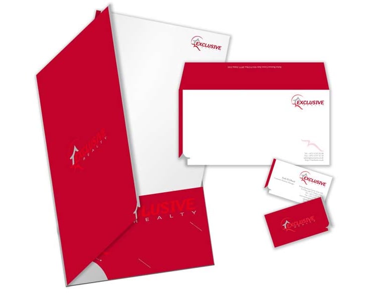 stationery, business cards, letter head, folder