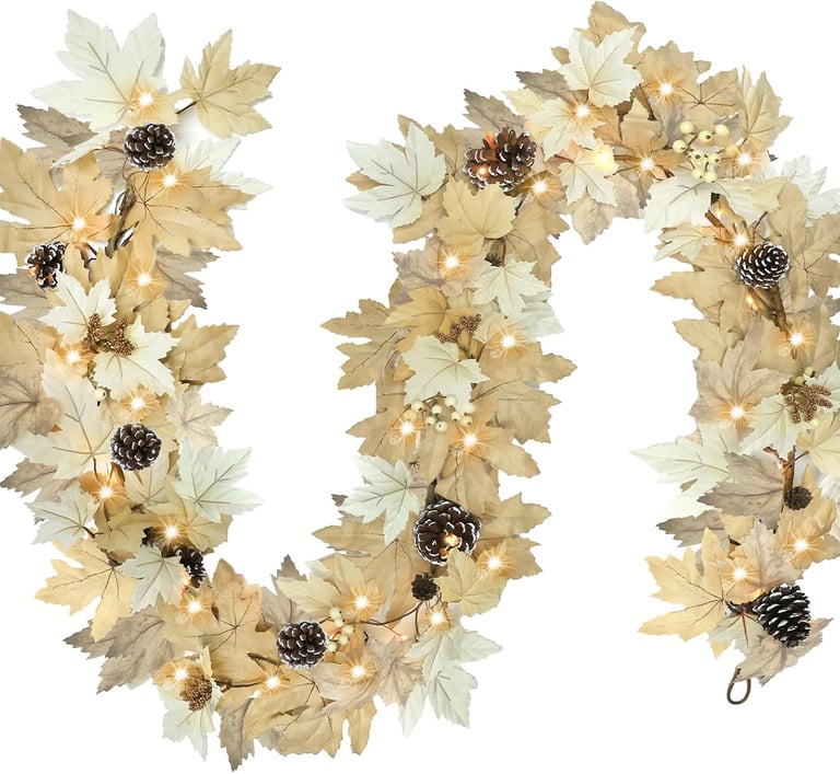 Realistic fall garland