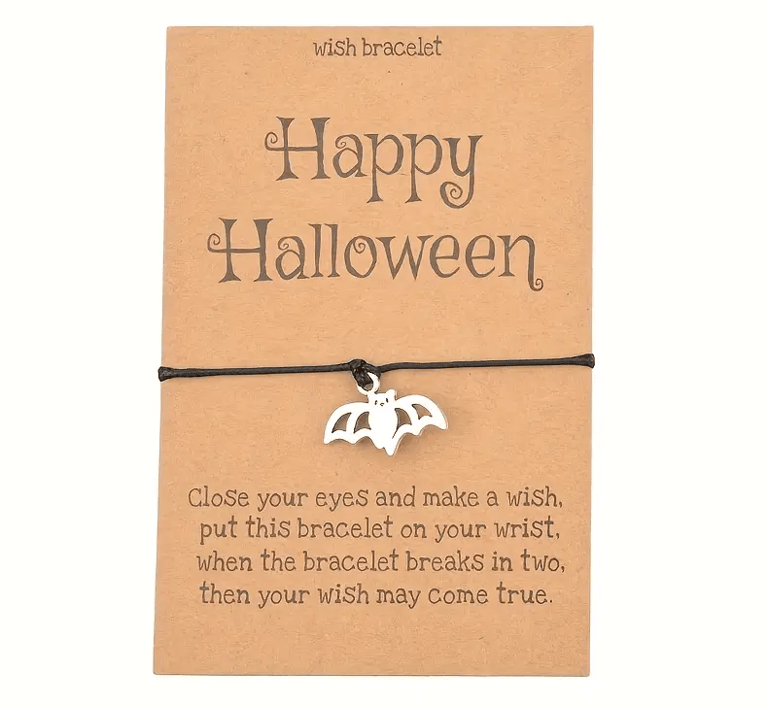 bracelet souhait chauve-souris halloween