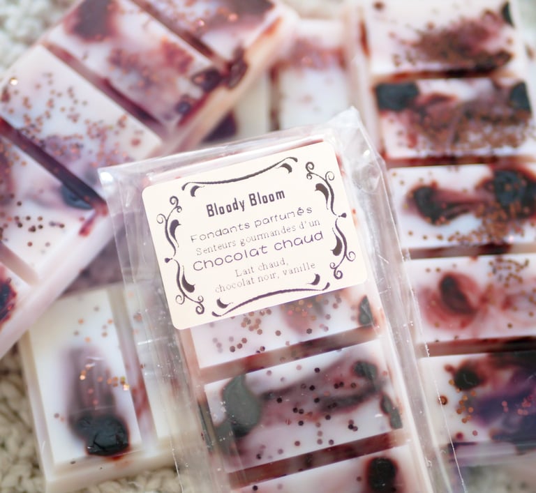 fondants chocolat chaud bougie artisanale bloodybloom
