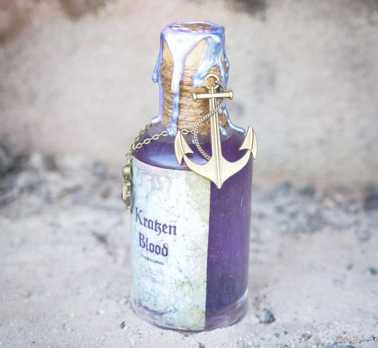 Barbossa Pirate des Caraïbes potion magique Kraken blood sang