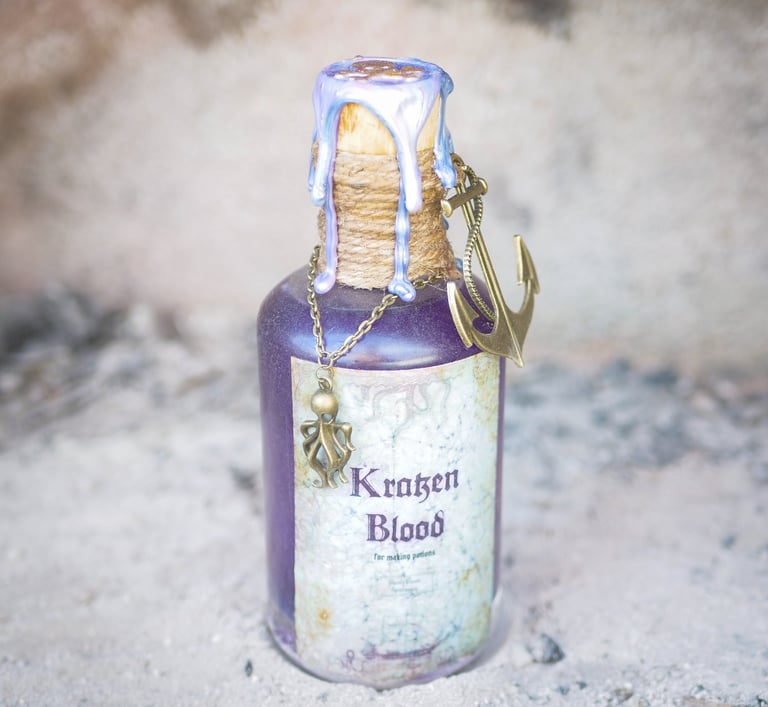 Kraken blood bloodybloom pieuvre potion magique pirate des caraïbes