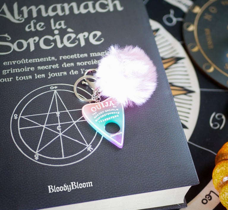 ouija board halloween gothic dark keyring