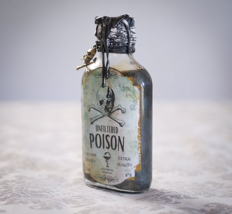 Wednesday Addams Poison bottle magic potion gothic