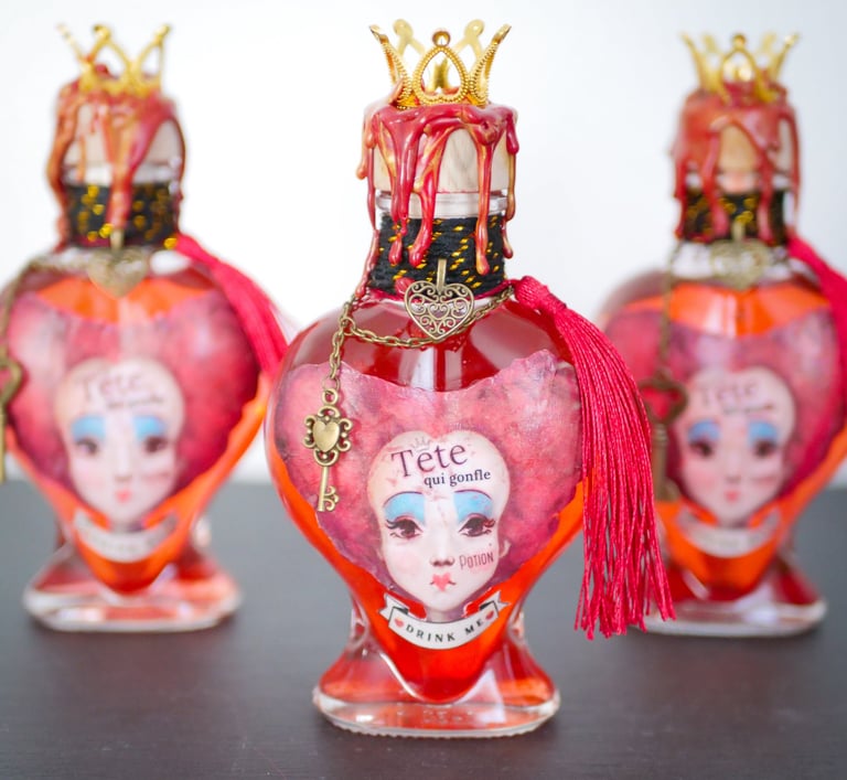 Alice au pays des merveilles objet de collection Potion magique Apothicaire Cabinet de curiosités